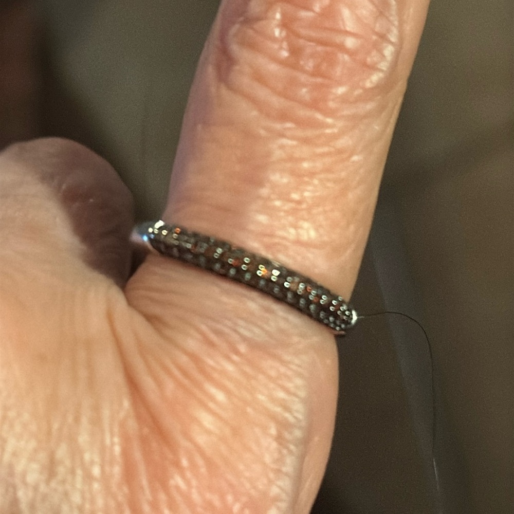 Red diamond ring in 925 sterlinging silverr